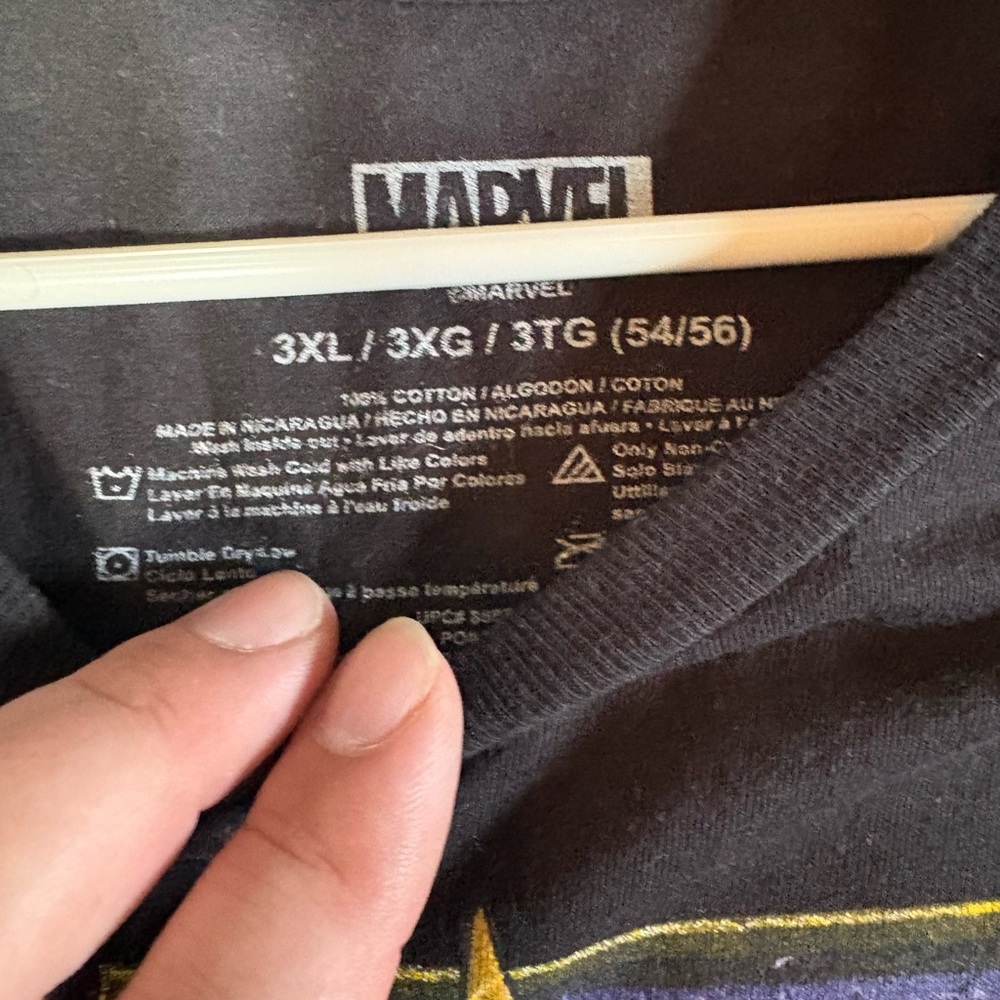Marvel Black Cotton Tee 3XL